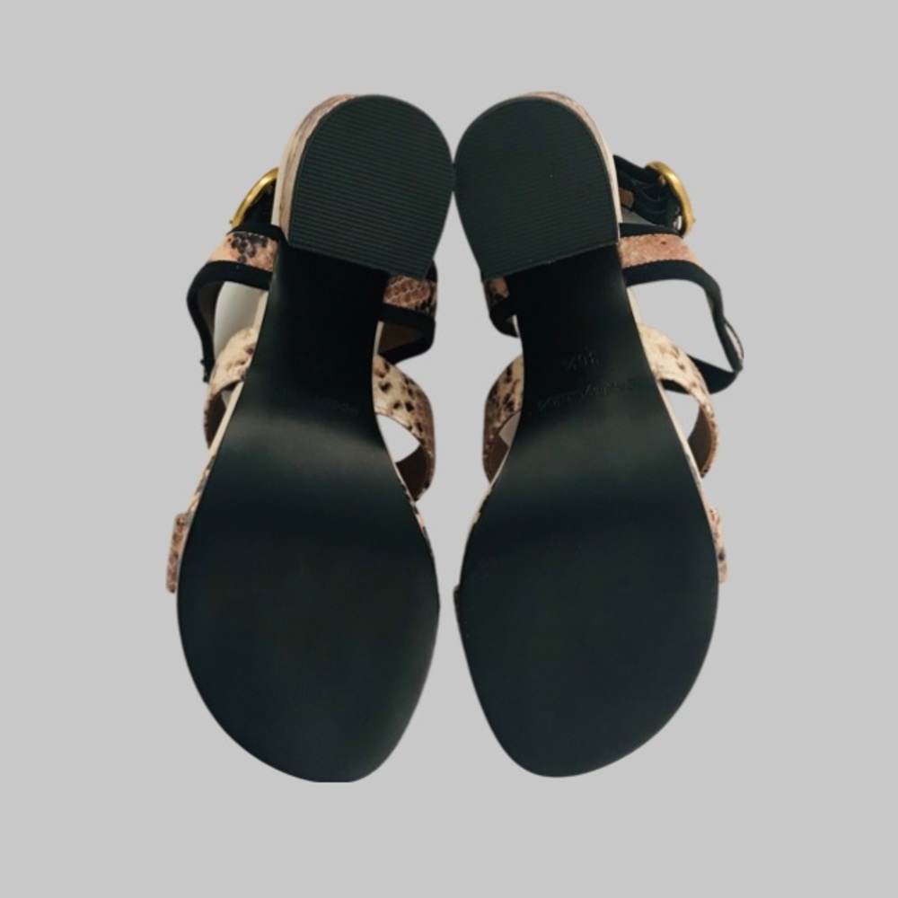 See By Chloe Snakeskin Effect Block Heel Platform Sandal Antique Rose Si… - Picture 10 of 11